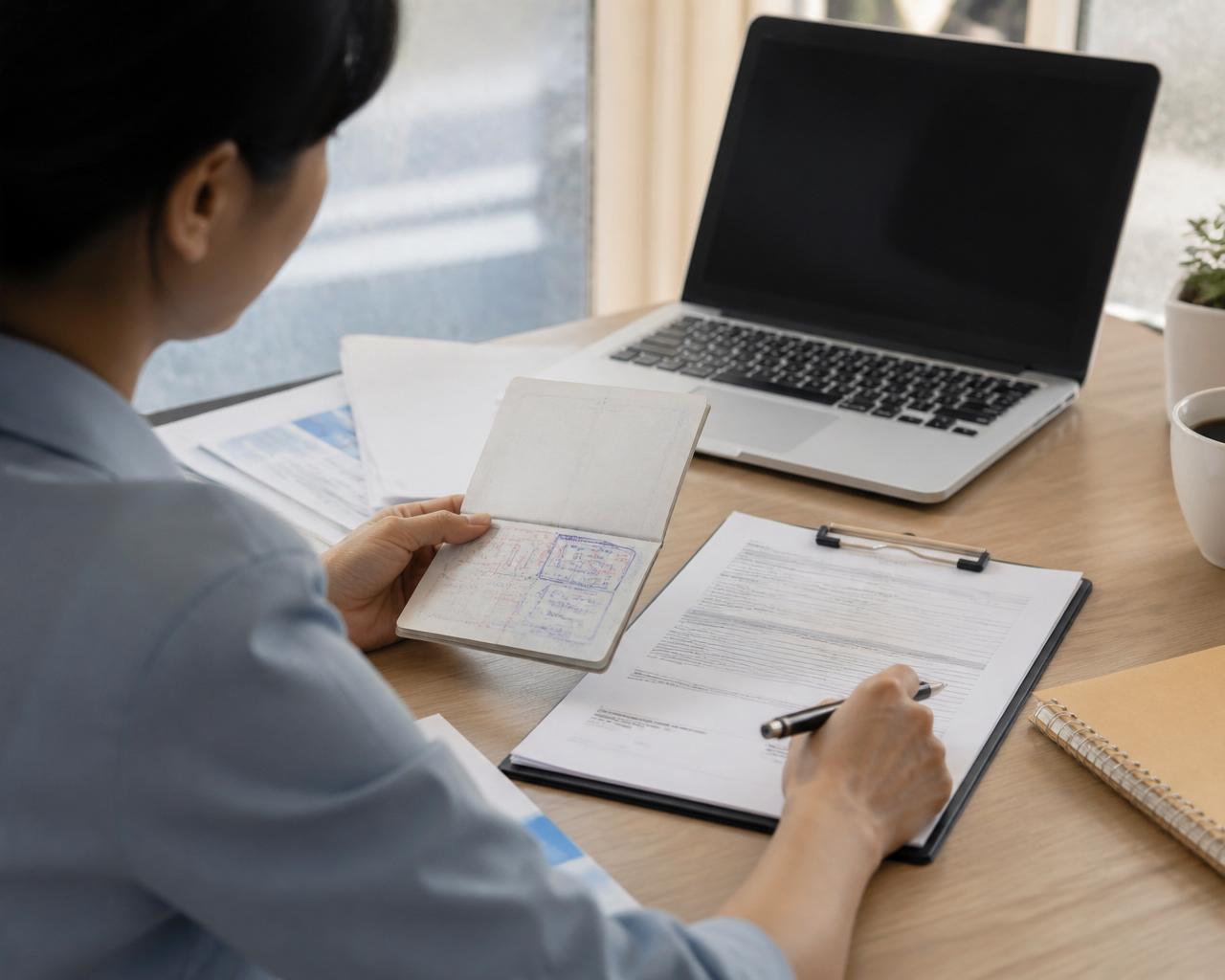 A person carefully reviewing documents at a desk — independent UAE guidance